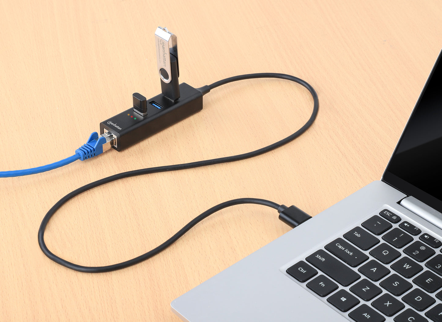 3-Port USB 3.0 Type-C/A Combo Hub with Gigabit Ethernet Network Adapter Image 8