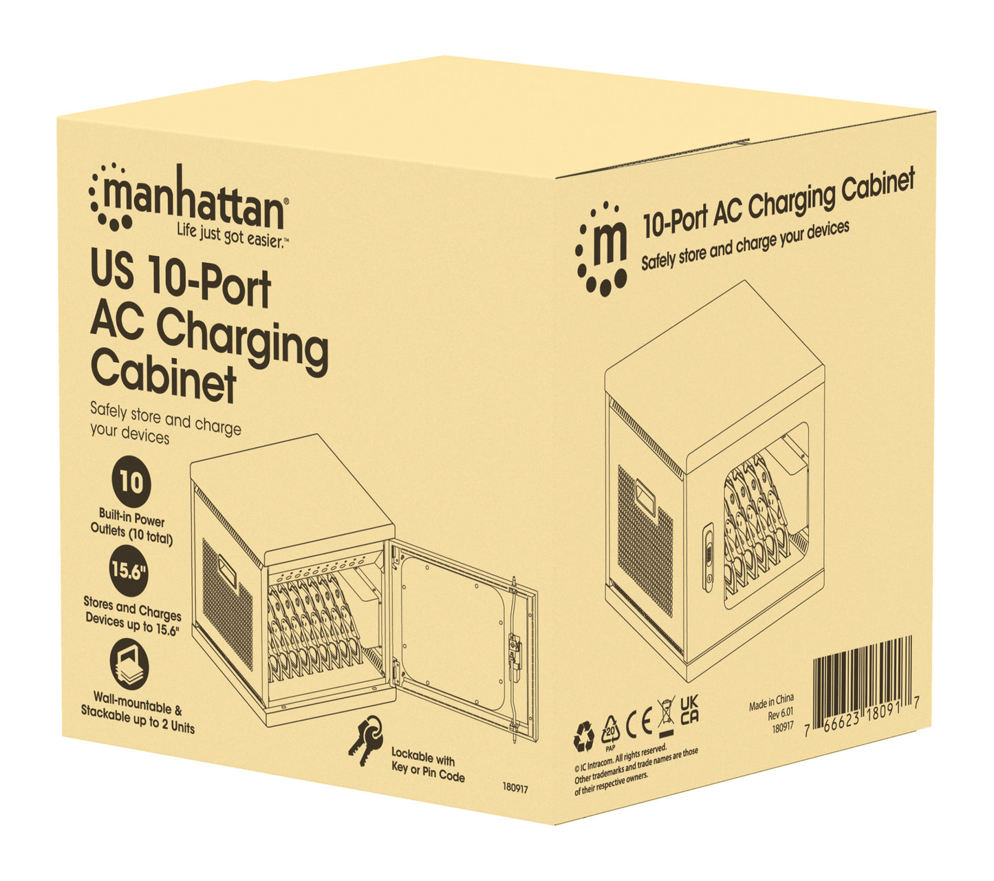 US 10-Port AC Charging Cabinet Packaging Image 2