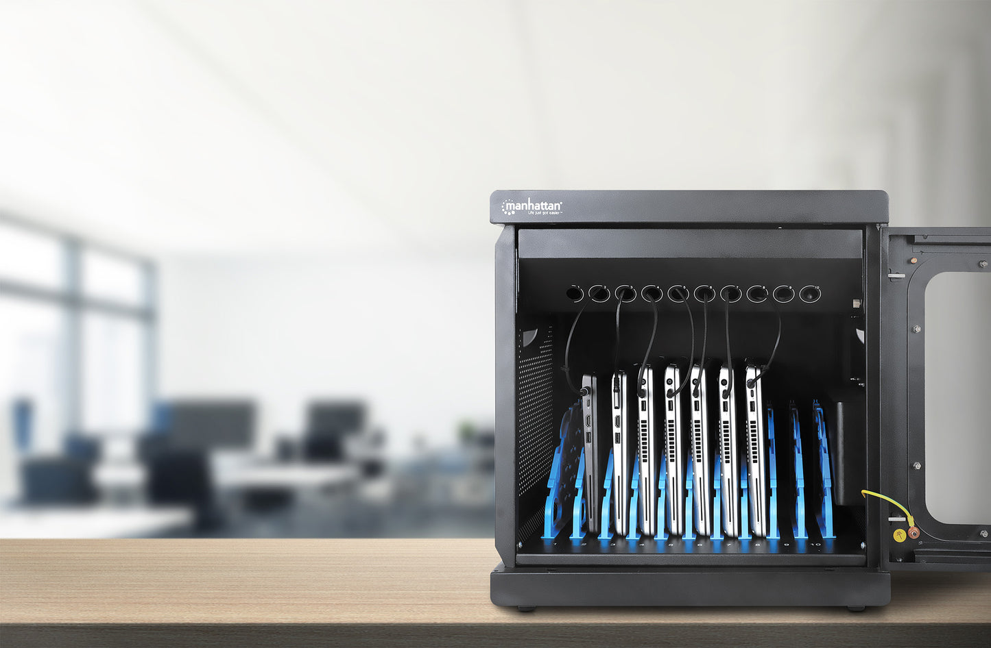 EU 10-Port AC Desktop Charging Cabinet Image 12