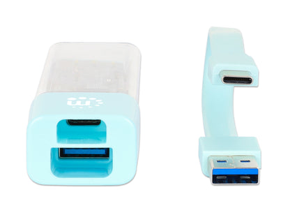 Transparent 4-Port USB 3.0 Type-C / Type-A Combo Hub Image 11