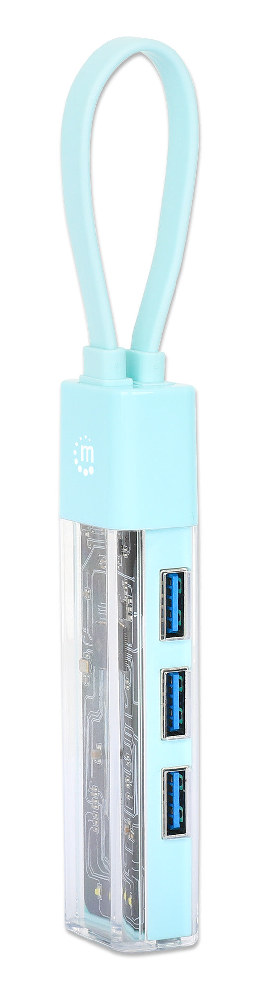 Transparent 4-Port USB 3.0 Type-C / Type-A Combo Hub Image 6