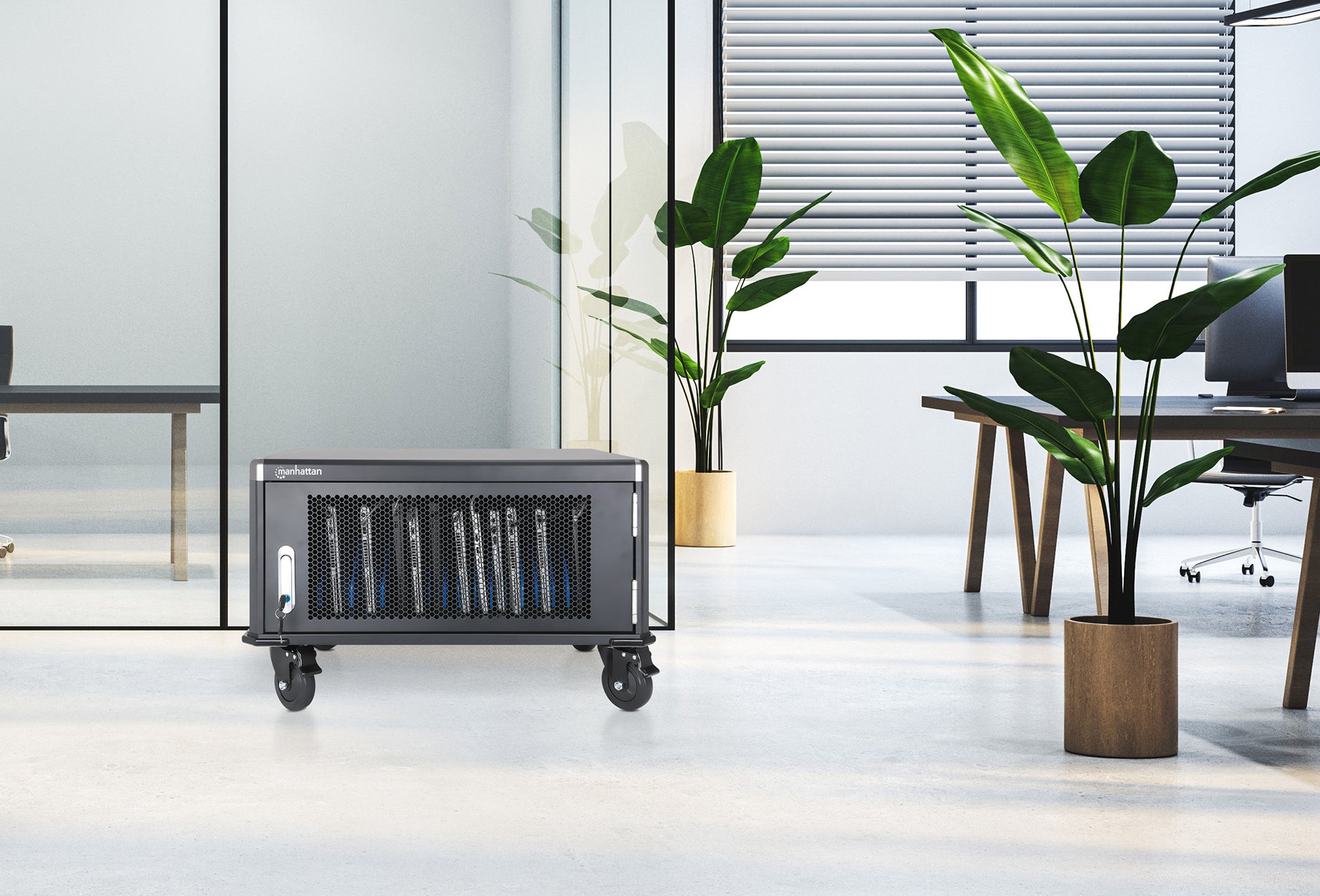 EU 20-Bay AC Charging Cart Image 4