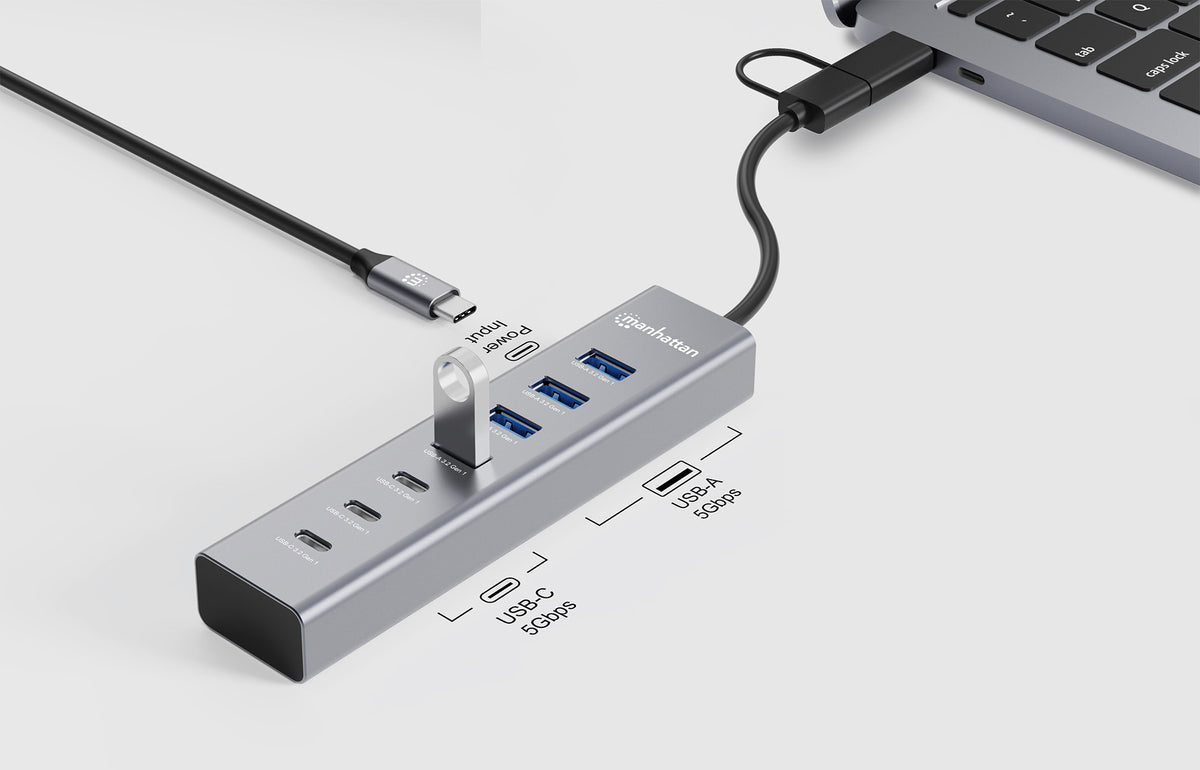 7-Port USB 3.0 Type-C / Type-A Combo Hub 3+4 Image 8