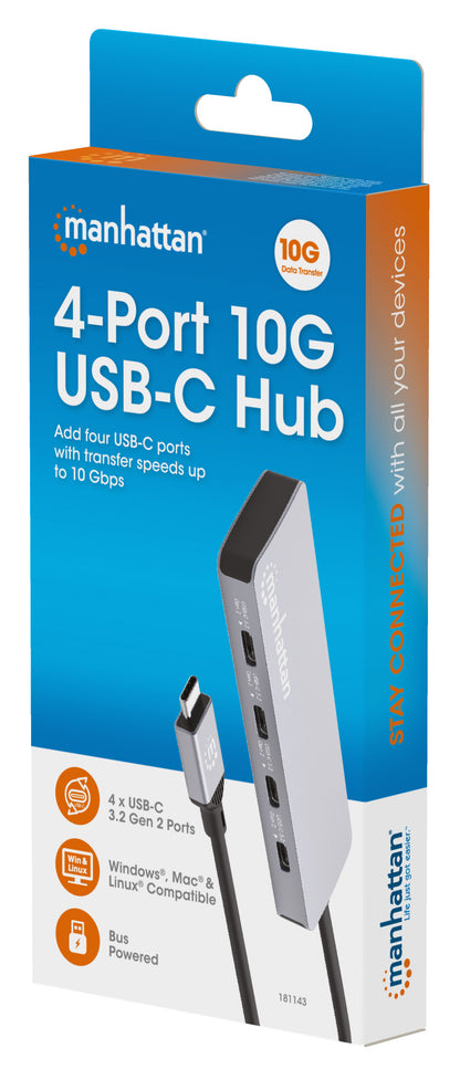 4-Port 10G USB-C Hub Packaging Image 2