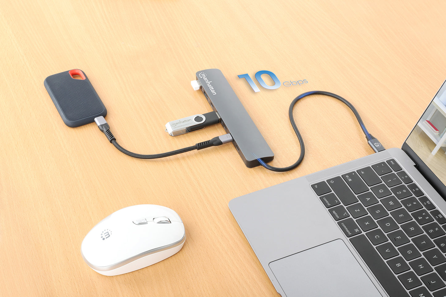7-Port 10G/5G USB-C / USB-A Hub 4+3 with Power Delivery Image 3