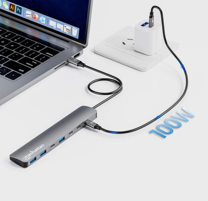 7-Port 10G/5G USB-C / USB-A Hub 4+3 with Power Delivery Image 7
