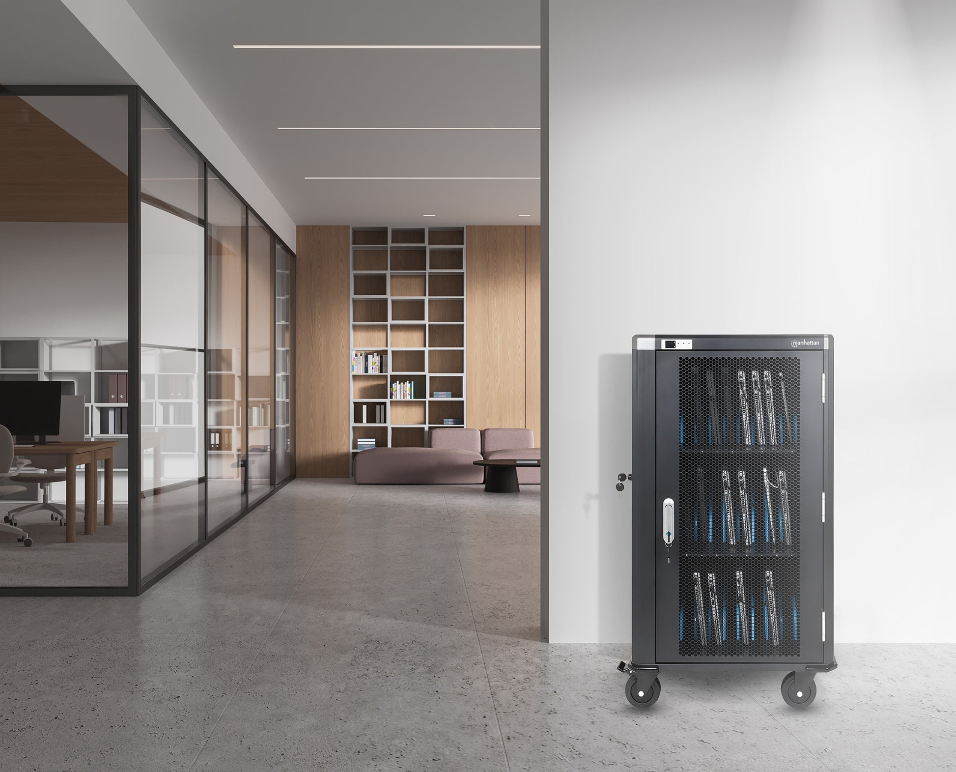 UK 30-Bay AC Charging Cart Image 7