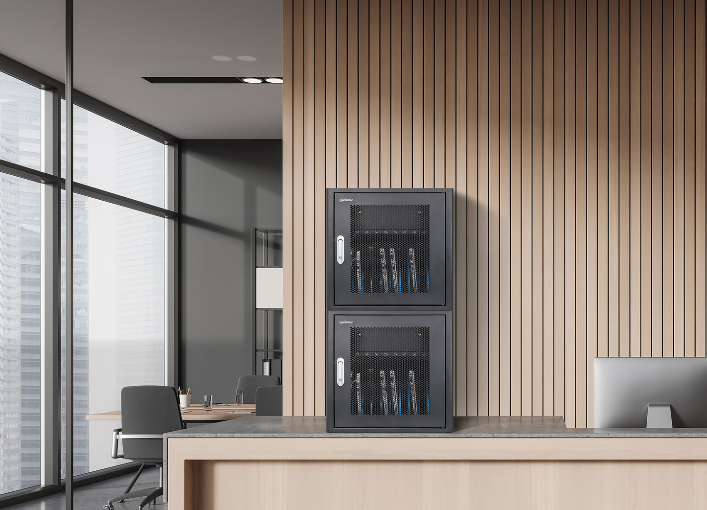 EU 10-Bay AC Desktop Charging Cabinet Image 4