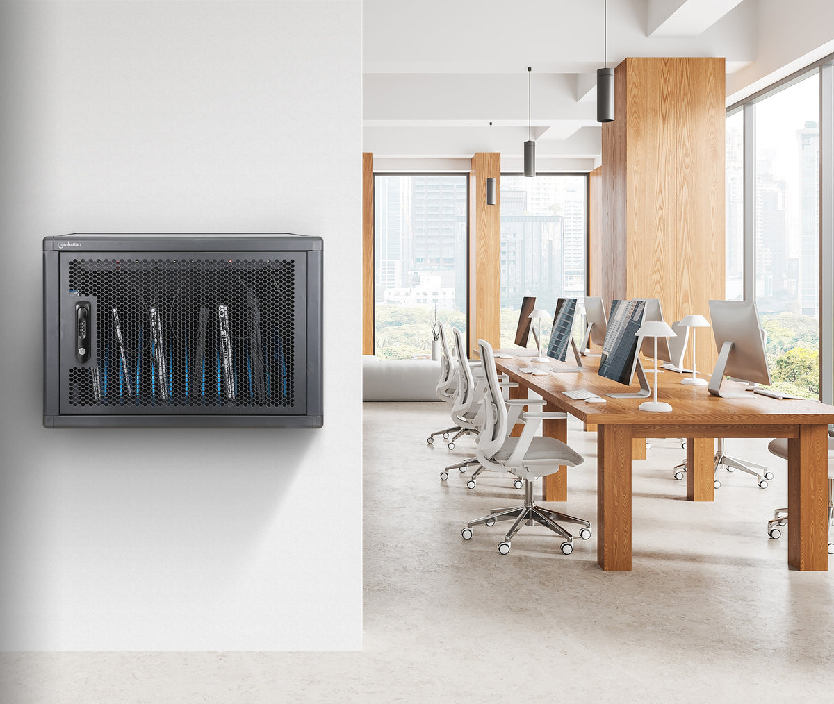 12-Port USB-C Desktop Charging Cabinet - 65W per Port Image 4