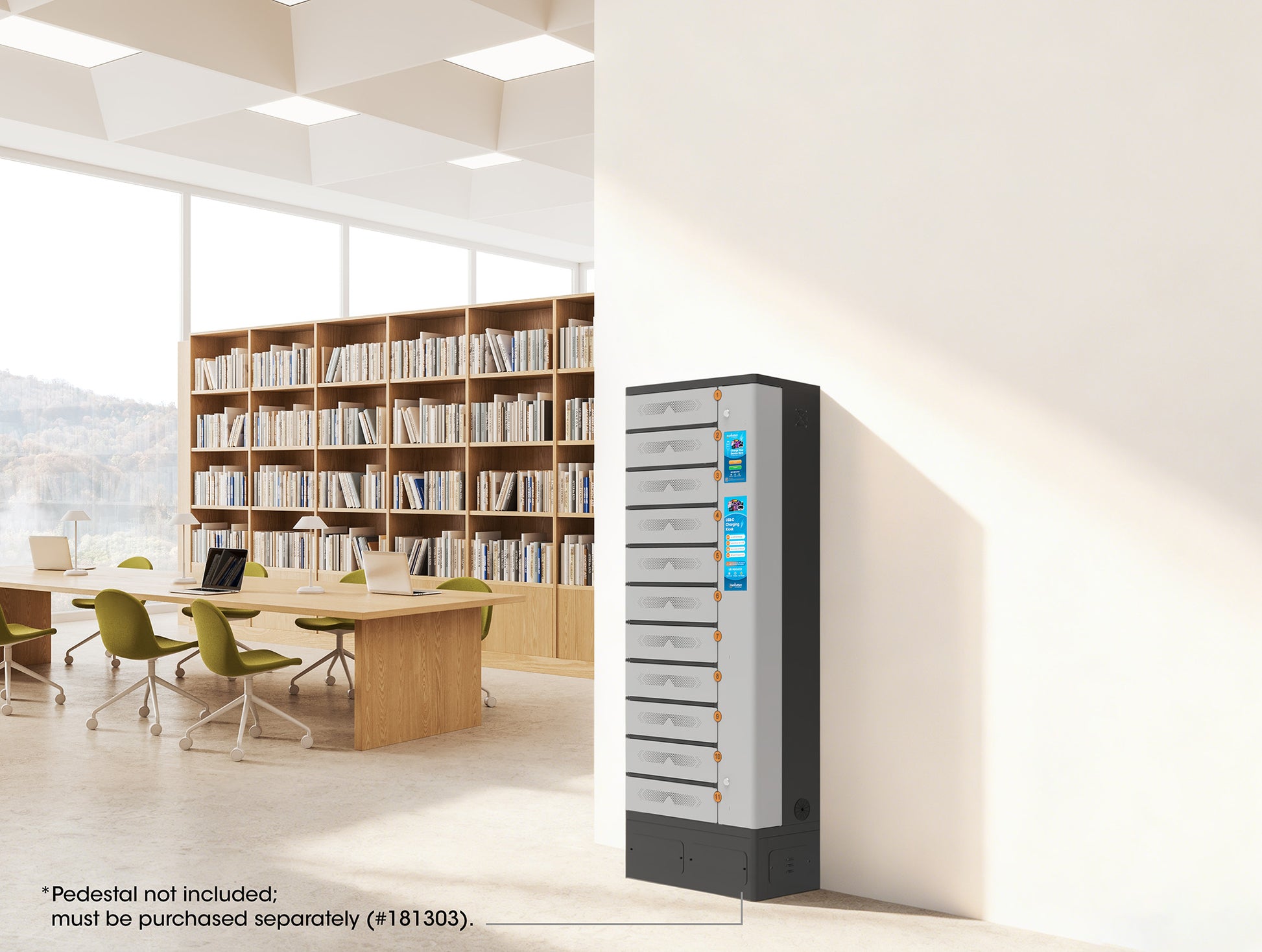 11-Compartment USB-C Charging Kiosk - 65W per Port Image 7