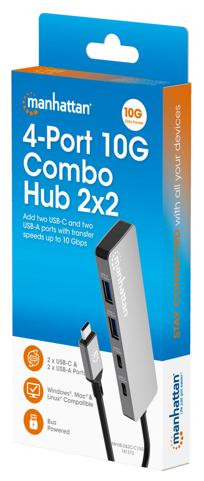 4-Port 10G USB-A / USB-C Combo Hub 2x2 Packaging Image 2