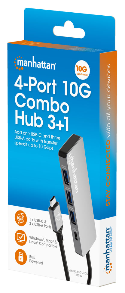 4-Port 10G USB-A / USB-C Combo Hub 3+1 Packaging Image 2