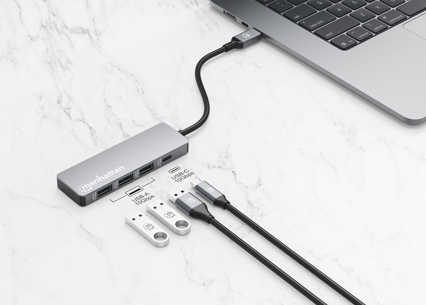 4-Port 10G USB-A / USB-C Combo Hub 3+1 Image 5
