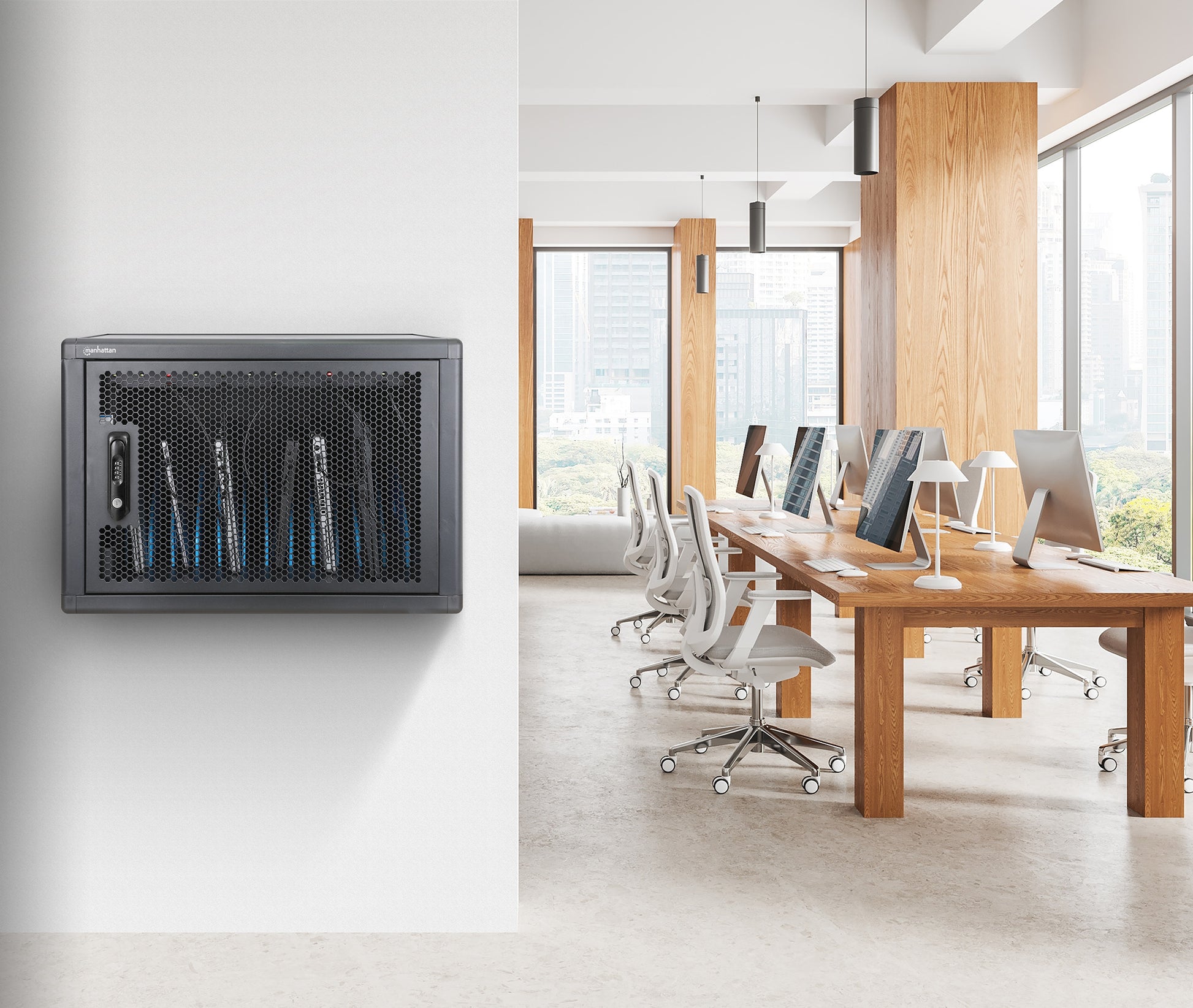12-Port USB-C Desktop Charging Cabinet - 780 W Image 4