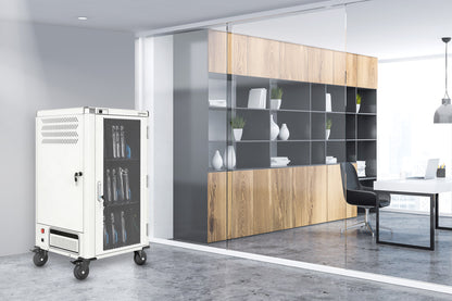 UK 30-Bay AC Charging Cart Image 2