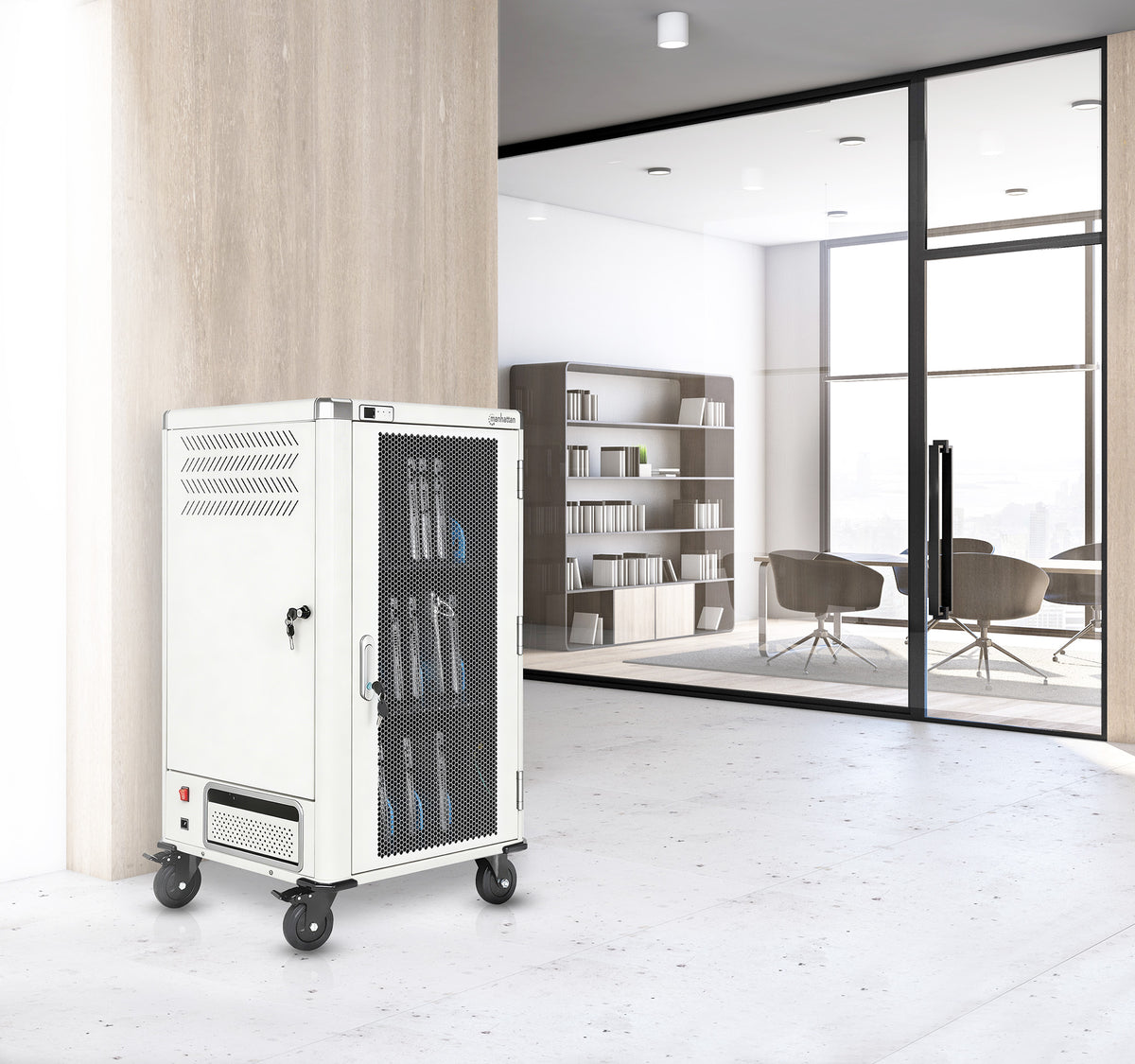 UK 30-Bay AC Charging Cart Image 5