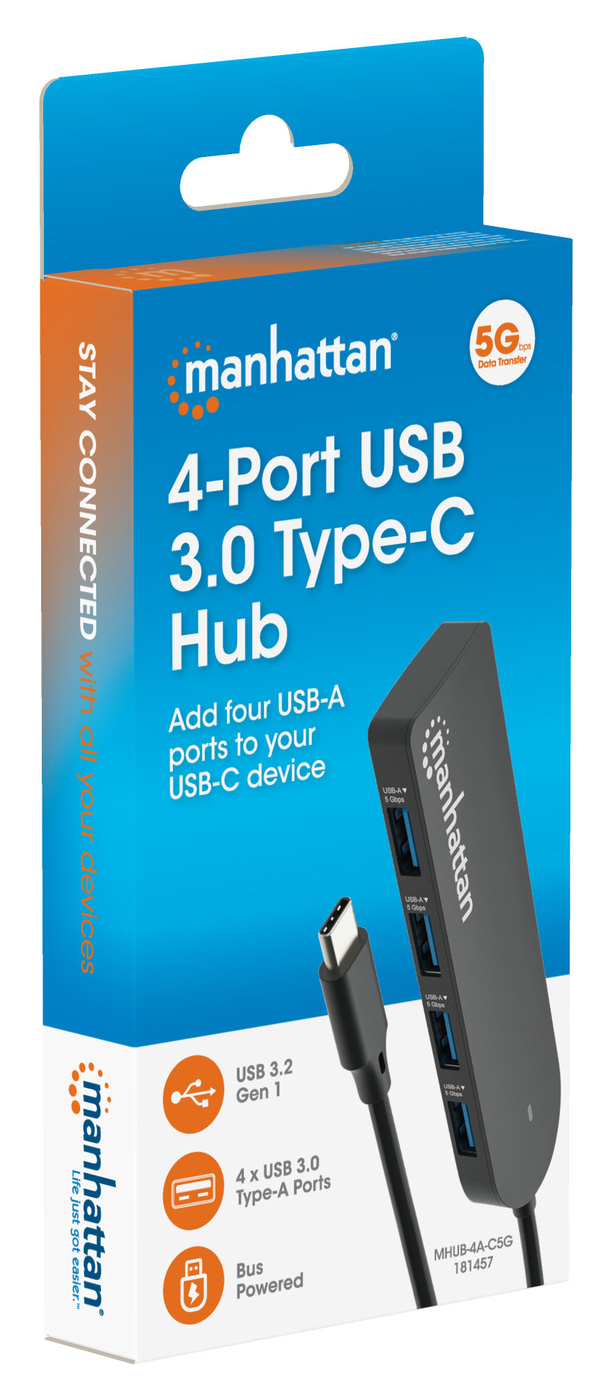 4-Port USB 3.0 Type-C Hub Packaging Image 2