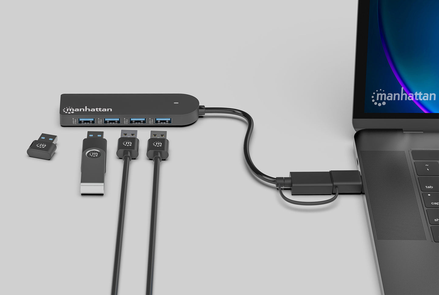 4-Port USB 3.0 Type-C / Type-A Combo Hub Image 5