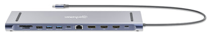 USB-C PD 12-in-1 Triple Monitor 4K Docking Station / Multiport Hub Image 13