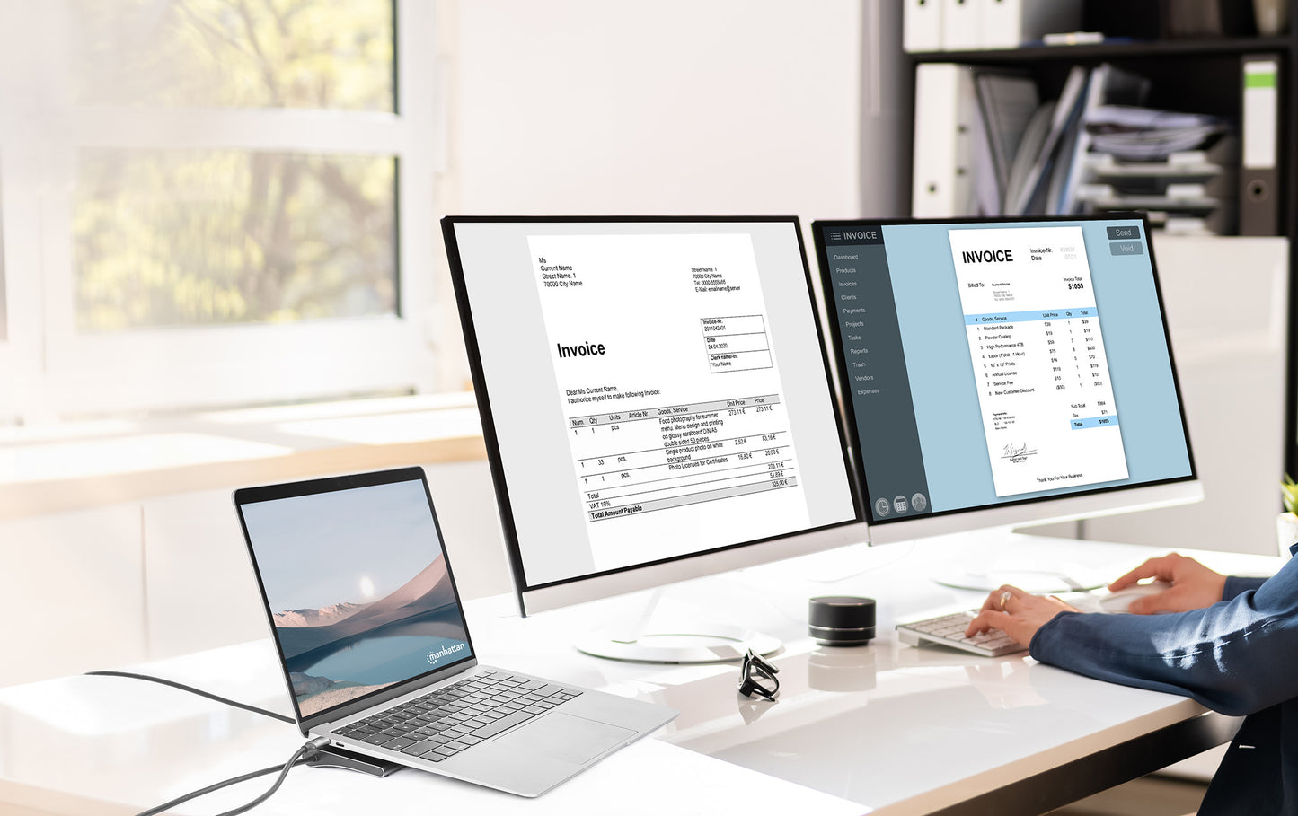 USB-C PD 12-in-1 Triple Monitor 4K Docking Station / Multiport Hub Image 4