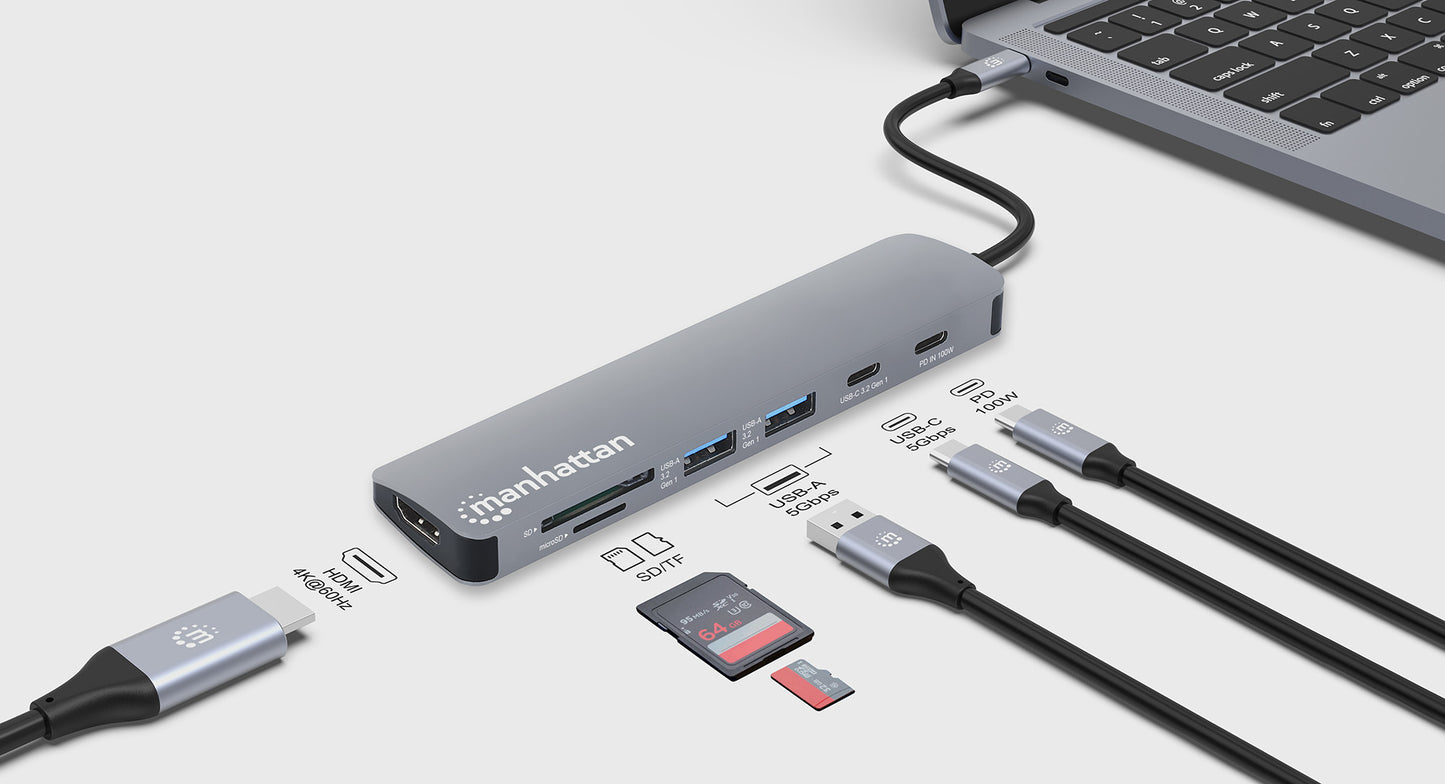 USB-C PD 7-in-1 HDMI 4K Docking Station / Multiport Hub Image 8