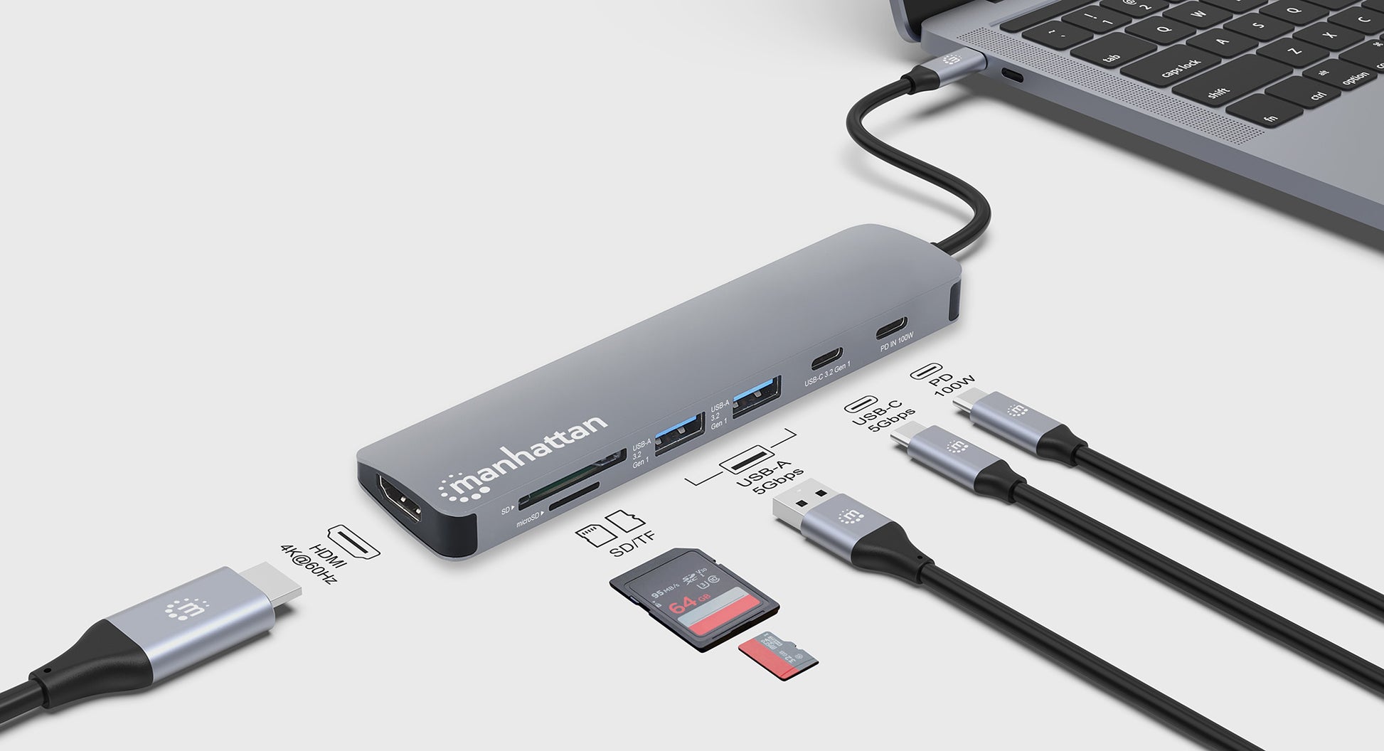 USB-C PD 7-in-1 HDMI 4K Docking Station / Multiport Hub Image 8