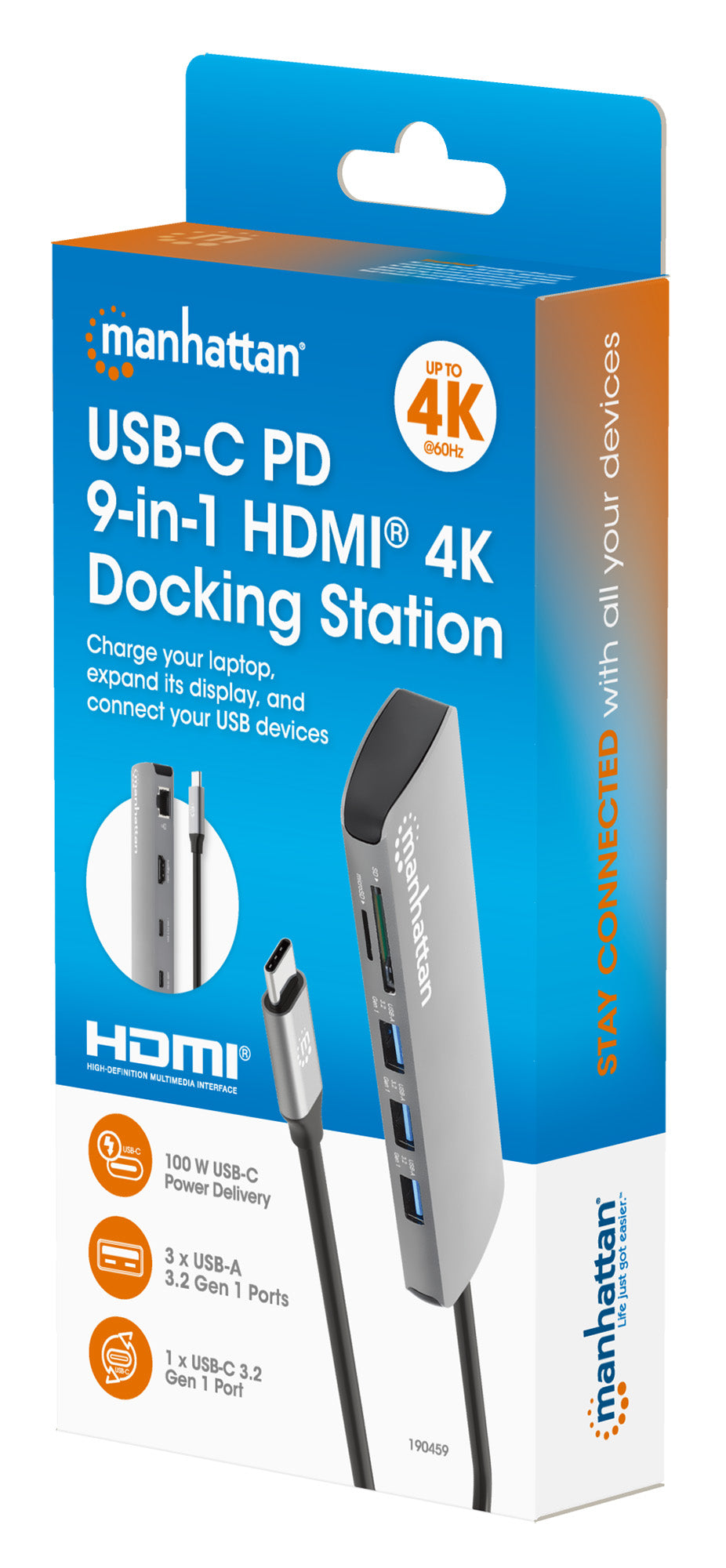 USB-C PD 9-in-1 HDMI 4K Docking Station / Multiport Hub Packaging Image 2