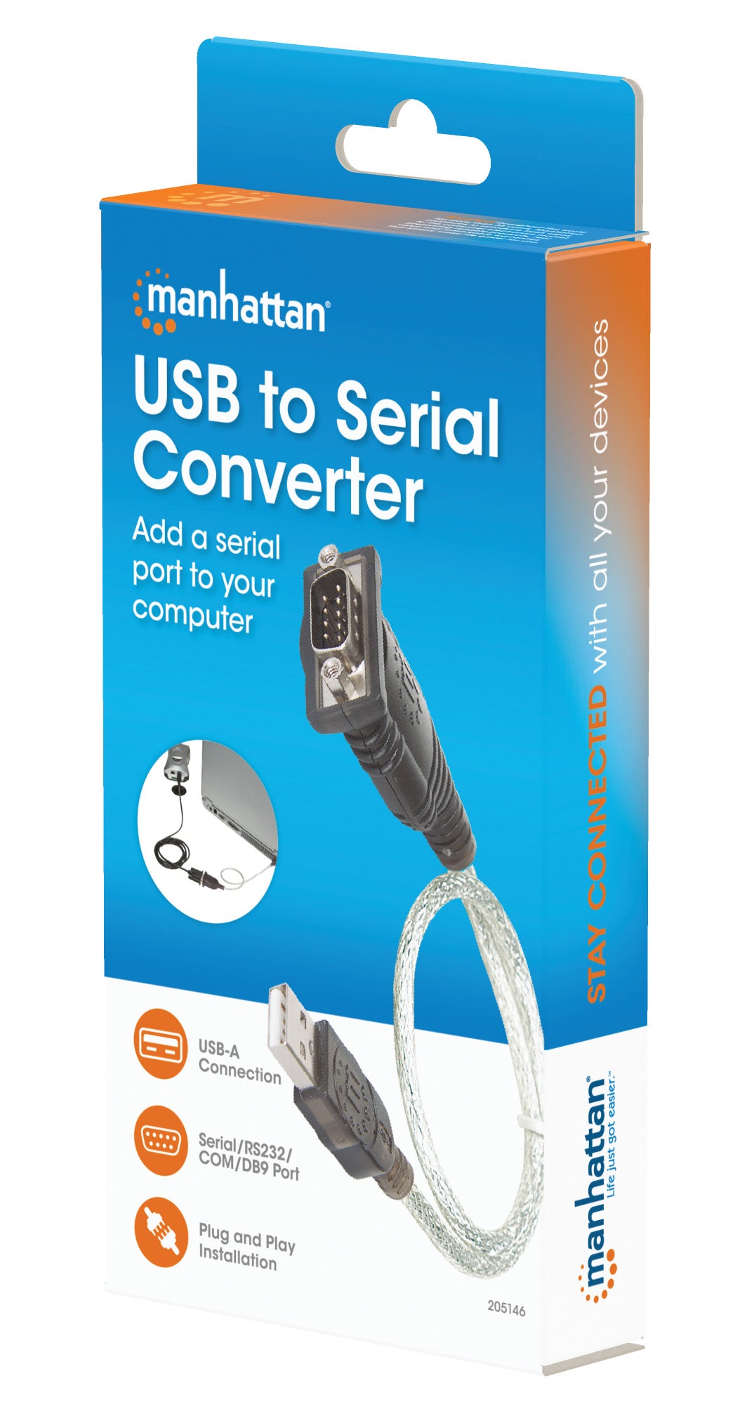 USB-A to Serial Converter, 45 cm (18 in.) Packaging Image 2