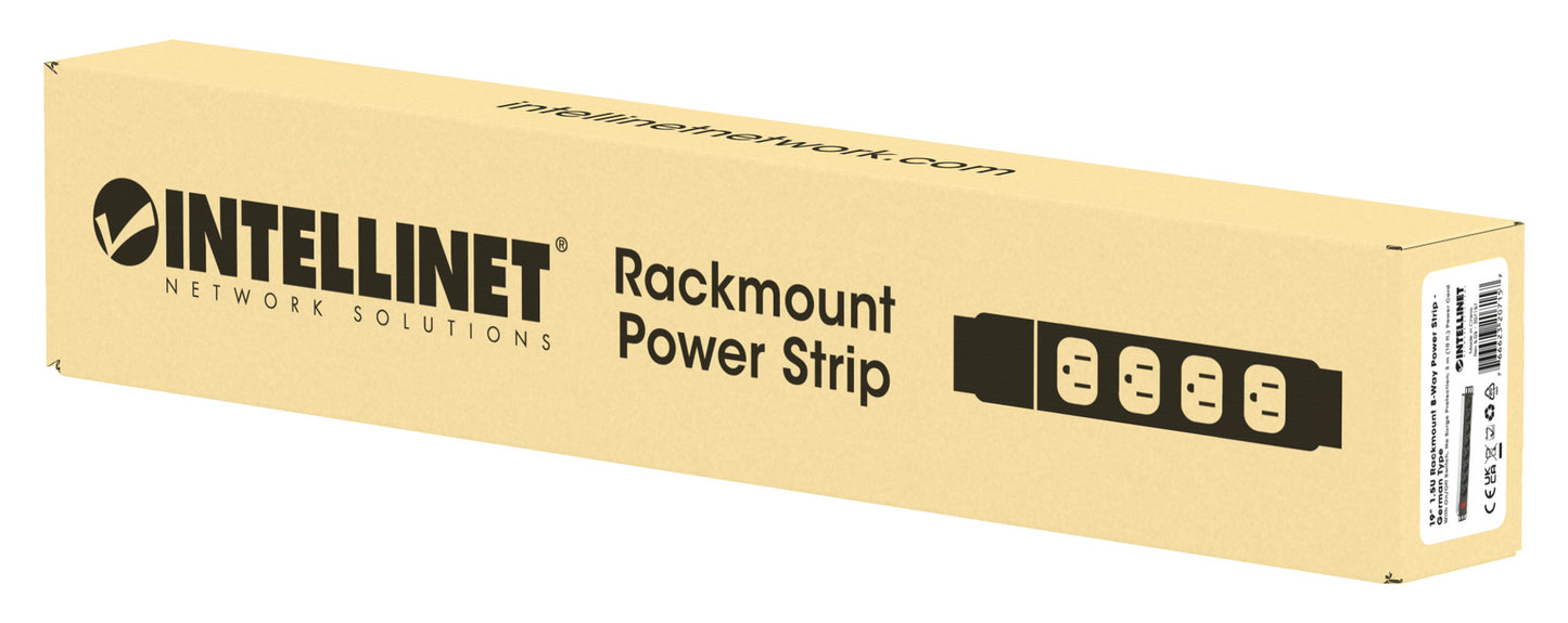 19" 1.5U Rackmount 8-Way Power Strip - German Type Packaging Image 2