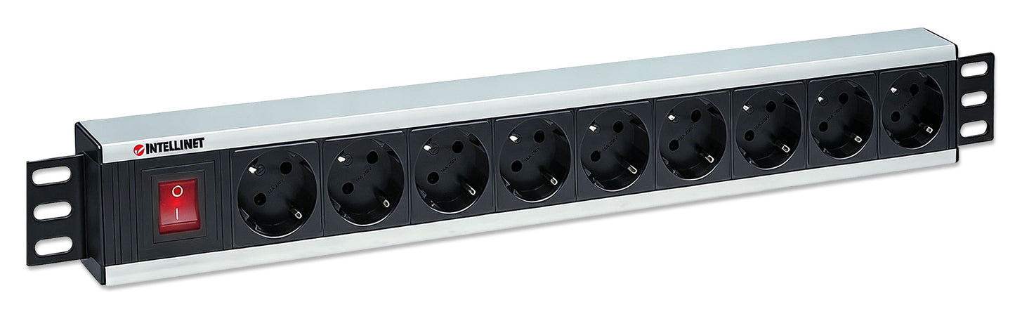 19" 1.5U Rackmount 8-Way Power Strip - German Type Image 3