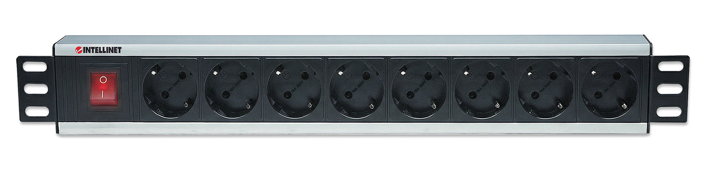 19" 1.5U Rackmount 8-Way Power Strip - German Type Image 4