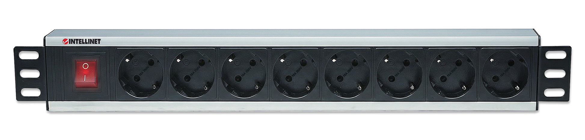 19" 1.5U Rackmount 8-Way Power Strip - German Type Image 4