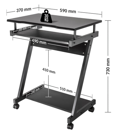 Compact Computer Desk with Slide-out Keyboard Tray Image 11