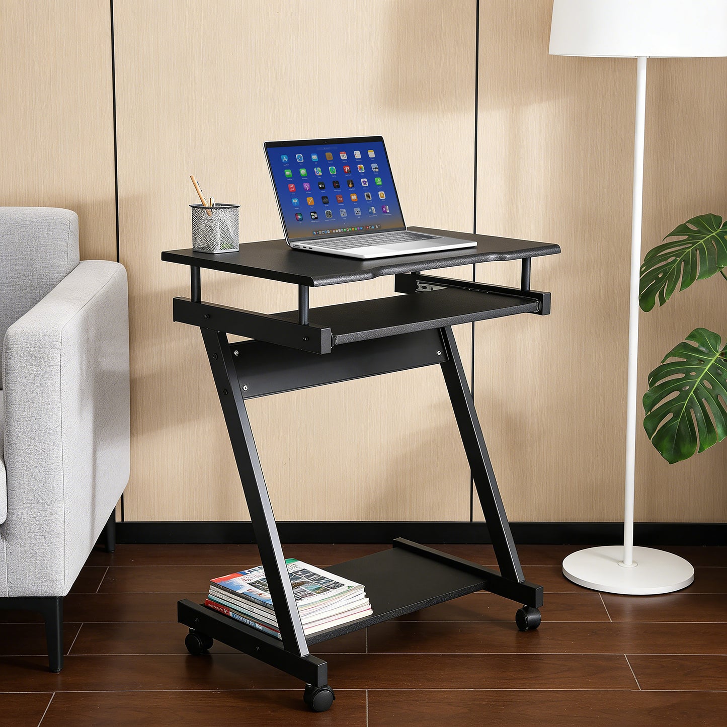 Compact Computer Desk with Slide-out Keyboard Tray Image 5