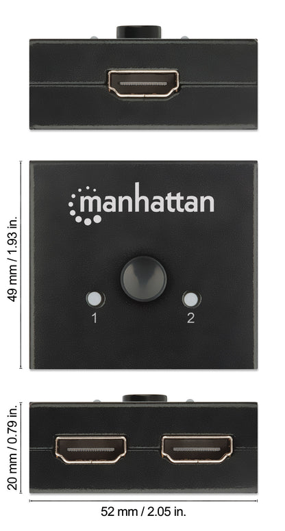 4K@60Hz Bi-Directional 2-Port HDMI Switch Image 8