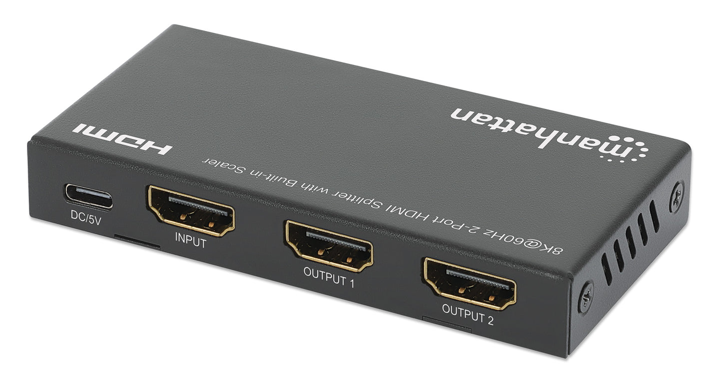 8K@60Hz 2-Port HDMI Splitter with Built-in Scaler Image 4