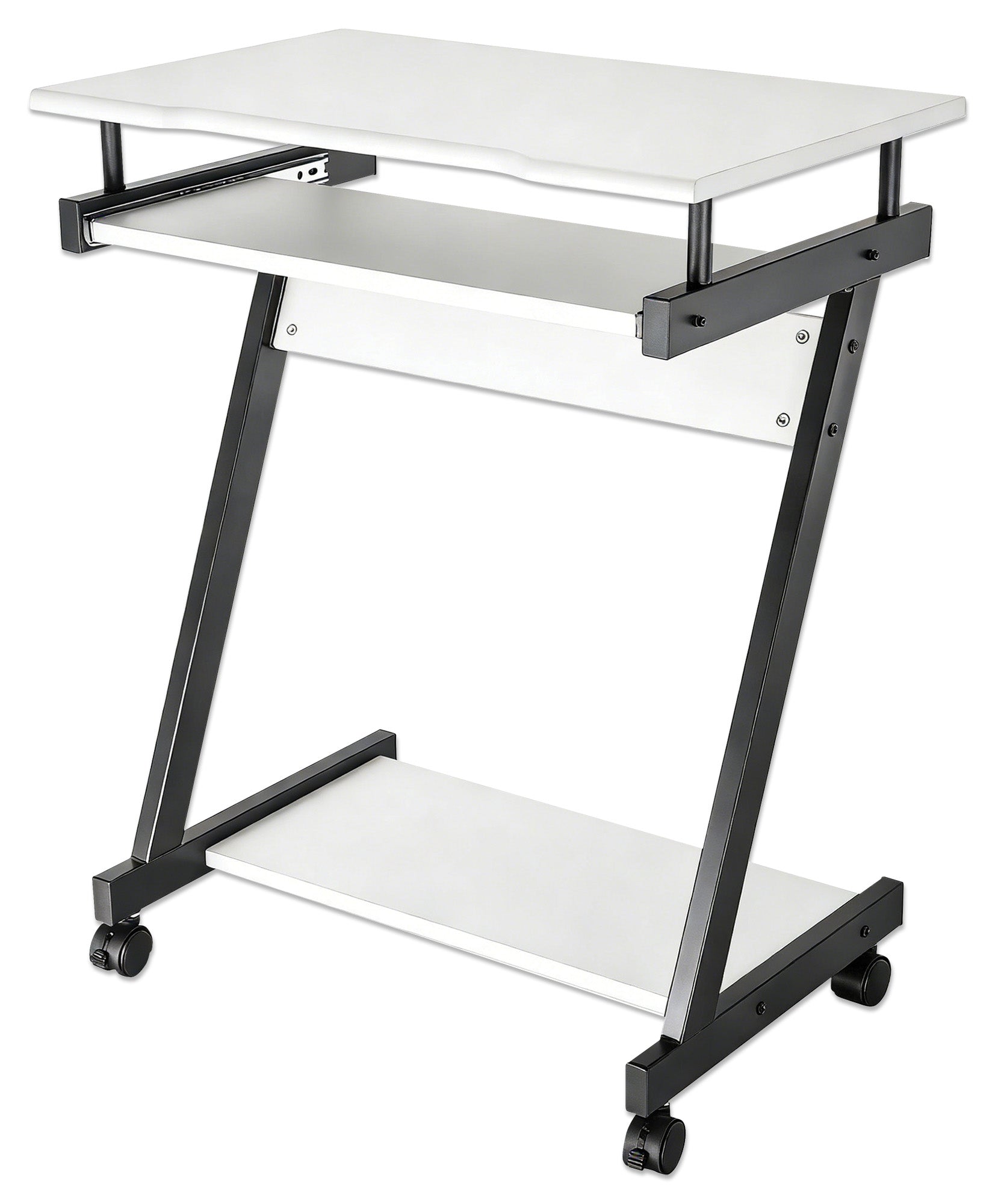 Compact Computer Desk with Slide-out Keyboard Tray Image 1