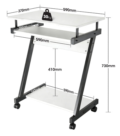 Compact Computer Desk with Slide-out Keyboard Tray Image 10