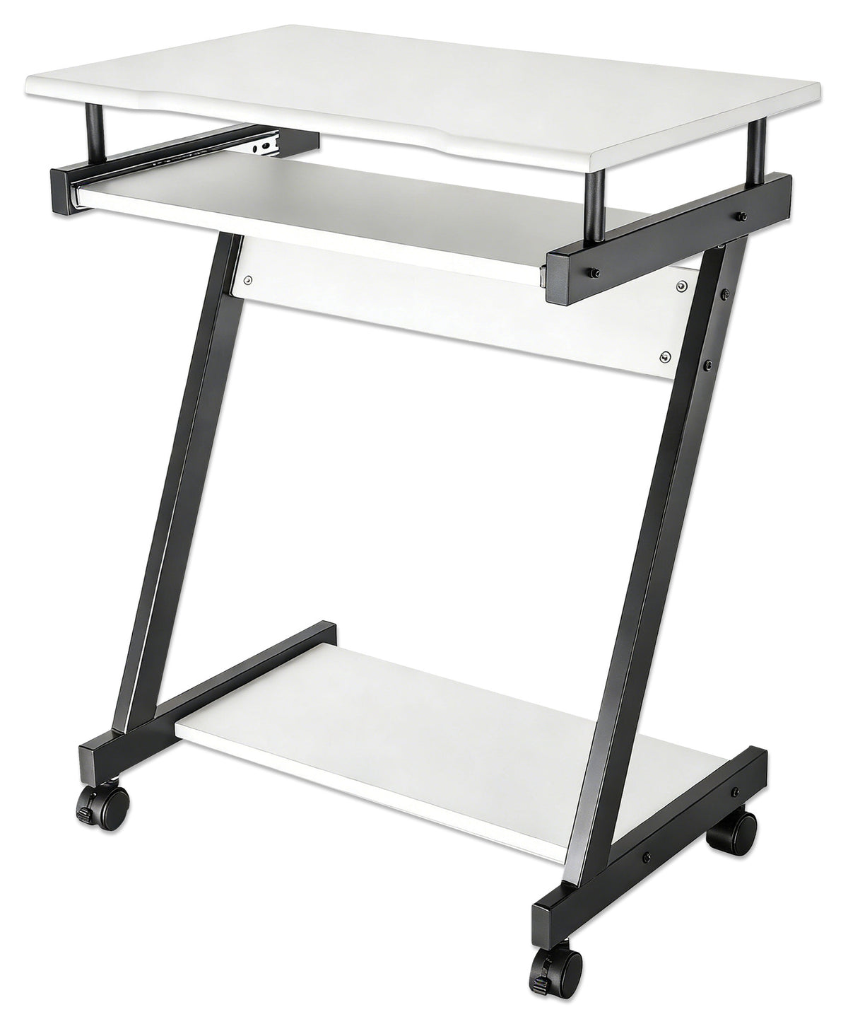 Compact Computer Desk with Slide-out Keyboard Tray Image 1