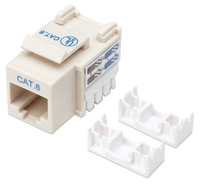 Cat6 Punch-Down Keystone Jack, Ivory Image 3