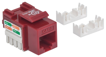 Cat6 Punch-Down Keystone Jack, Red Image 3