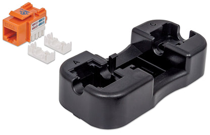 Cat6 Punch-Down Keystone Jack, Orange Image 5