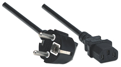EU Power Cable C13 to CEE 7/7, 1.8 m Image 2