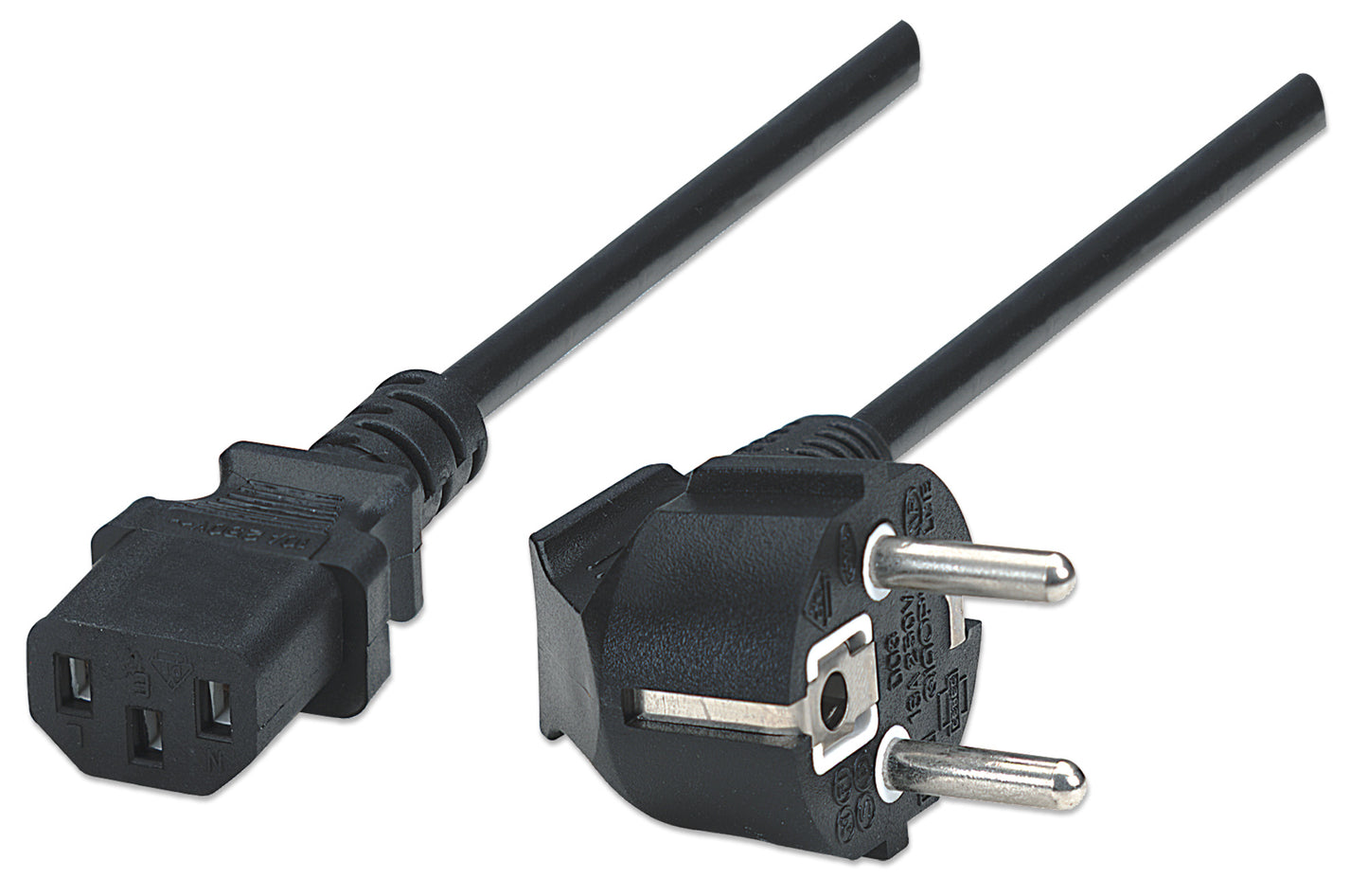 EU Power Cable C13 to CEE 7/7, 1.8 m Image 1