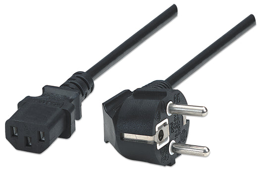 EU Power Cable C13 to CEE 7/7, 1.8 m Image 1