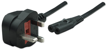 UK Power Cable C7 to BS1363, 1.8 m Image 1