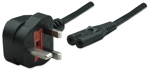 UK Power Cable C7 to BS1363, 1.8 m Image 1