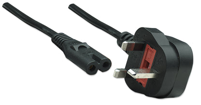 UK Power Cable C7 to BS1363, 1.8 m Image 2
