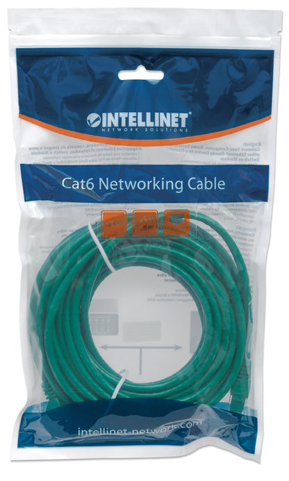 Cat6 U/UTP Network Patch Cable, 7.5 m (25 ft.), Green Packaging Image 2