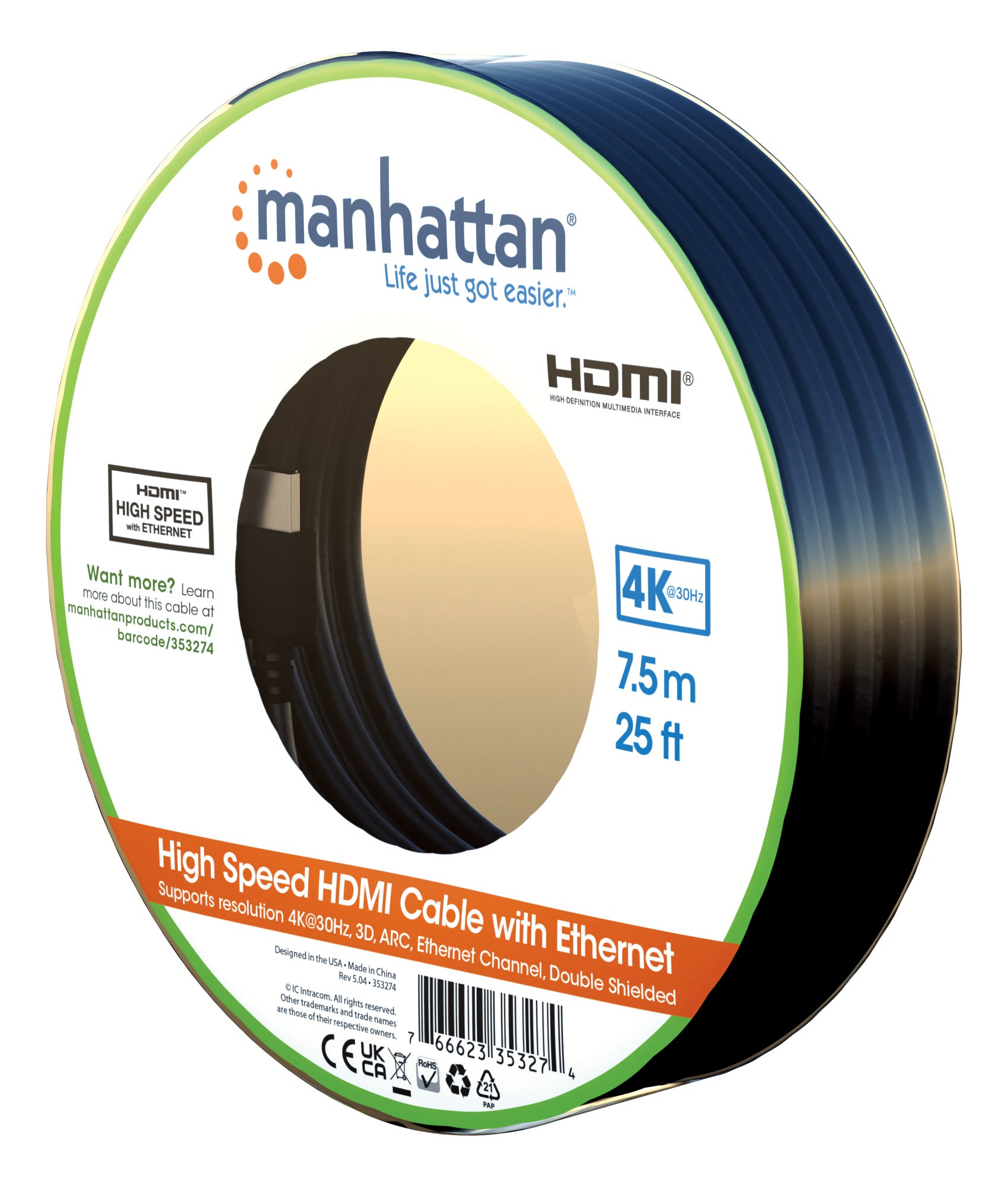 High Speed HDMI Cable with Ethernet  Packaging Image 2